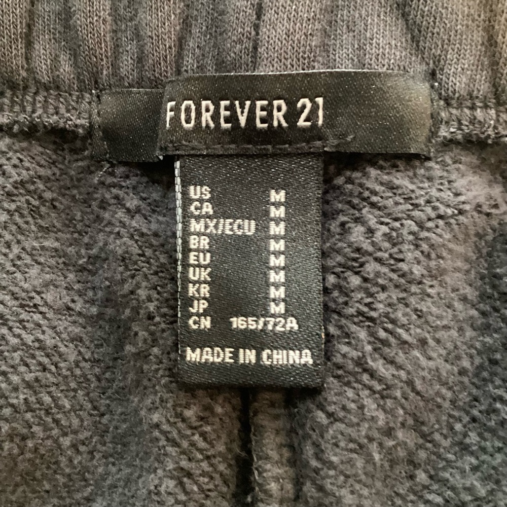 Forever 21 Charcoal Joggers Size Medium NWT - Picture 10 of 14